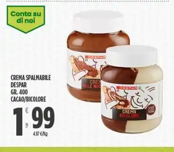 Despar Crema spalmabile despar gr 400 cacao/bicolore offerta