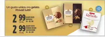 Despar Gelato cocco raffaello / gelato stecco ferrero rocher classico/dark x4 gr 200 offerta