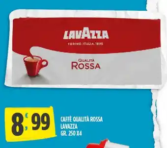 Despar Caffè qualità rossa lavazza gr 250x4 offerta