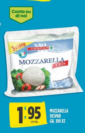 Despar Mozzarella despar gr 100x3 offerta