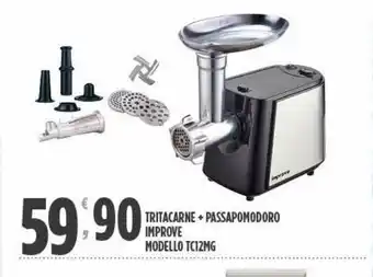 Despar Tritacarne + passapomodoro improve modello tc12mg offerta