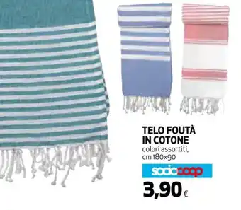 Ipercoop Telo Foutà In Cotone 180 x 90 cm offerta