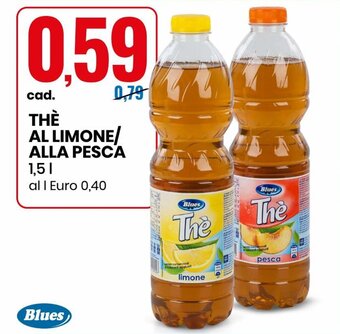 Eurospin Blues Thè Al Limone/Alla Pesca 1,5 l offerta