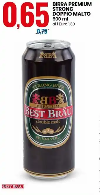 Eurospin Best Bräu Birra Premium Strong Doppio Malto 500 ml offerta
