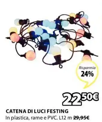 JYSK Catena Di Luci Festing L12m offerta