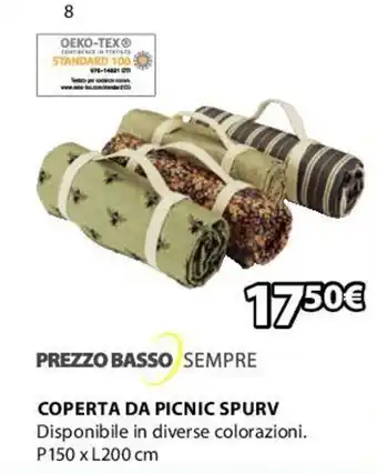 JYSK Coperta Da Picnic Spurv P150 x L200 cm offerta