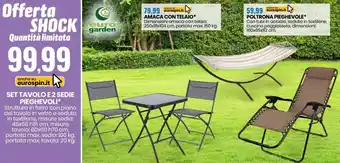 Set Tavolo e 2 Sedie Pieghevoli