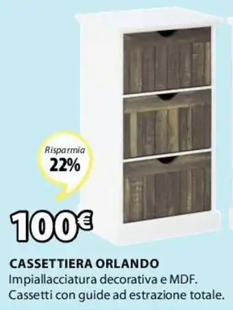 JYSK Orlando Cassettiera L50 x H92 x P40 cm offerta