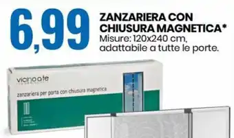 Eurospin Zanzariera Con Chiusura Magnetica 120x240 cm offerta