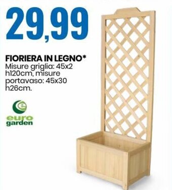 Eurospin Fioriera in Legno offerta