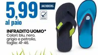 Eurospin Jackberg Infradito Uomo 41-46 offerta