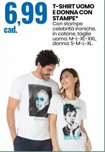 Eurospin T-Shirt Uomo e Donna Con Stampe offerta