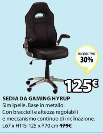 Sedia Gaming MD-GC004 Momo Design offerta di Penny Market