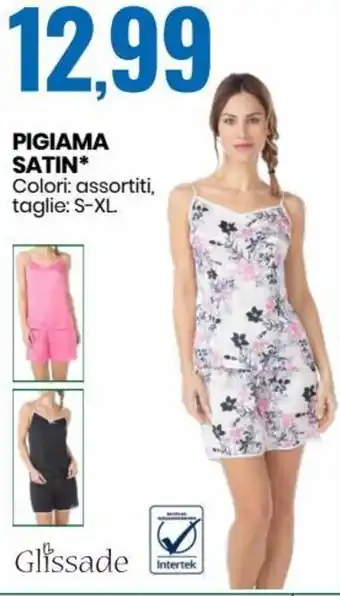 Eurospin Glissade Pigiama Satin S-XL offerta