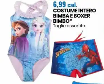 Eurospin Costume Intero Bimba e Boxer Bimbo offerta