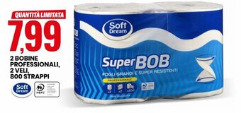 Soft Dream 2 Bobine Professionali, 2 Veli, 800 Strappi