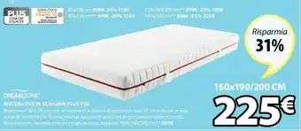 JYSK Dreamzone Materasso In Schiuma Plus F50 160 X 190/200 offerta