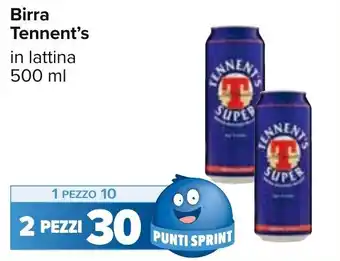 Carrefour Tennent's Birra 500 ml offerta