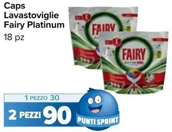 Carrefour Fairy Platinum Caps Lavastoviglie 18 pz offerta