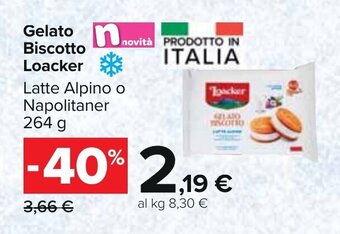 Carrefour Loacker Gelato Biscotto 264 g offerta