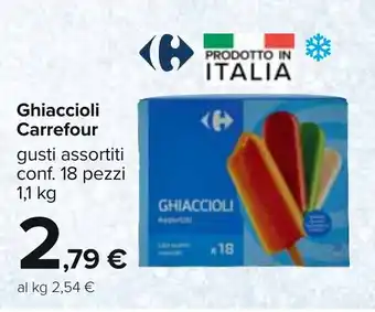 Carrefour Carrefour Ghiaccioli 18 pezzi 1,1 kg offerta