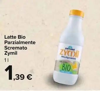 Carrefour Parmalat Zymil Latte Bio Parzialmente Scremato 1 l offerta