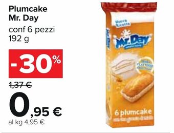Carrefour Mr. Day Plumcake 6 pezzi 192 g offerta
