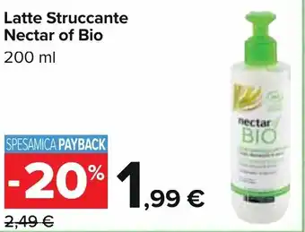 Carrefour Nectar of Bio Latte Struccante 200 ml offerta