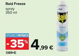 Carrefour Raid Freeze 350 ml offerta