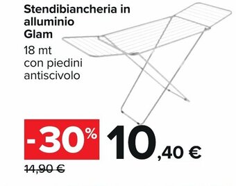 Carrefour Glam Stendibiancheria in alluminio 18 mt offerta