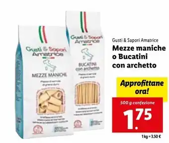 Gusti e sapori di amatrice mezze maniche o bucatini con archetto 500g