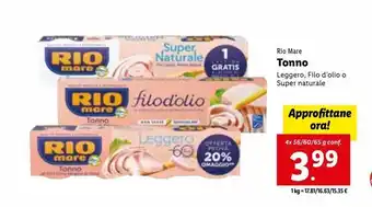 Tonno rio mare leggero, filo d'olio o super naturale