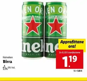 Birra heineken 2x0.33 l
