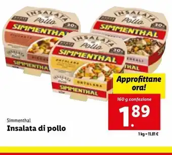 Lidl Insalata di pollo simmenthal 160g offerta