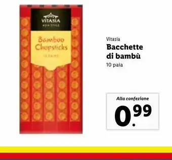Lidl Vitasia bacchette di bambù 10 paia offerta