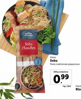 Lidl Vitasia soba pasta tradizionale giapponese 300g offerta