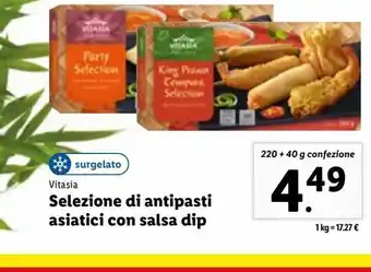 Lidl Vitasia selezione di antipasti asiatici con salsa dip 220+40g offerta