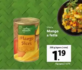 Lidl Vitasia mango a fette 230g offerta