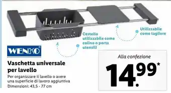 Lidl Wenko vaschetta universale per lavello offerta