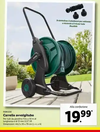 Lidl Carrello avvolgitubo parkside offerta