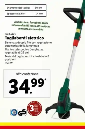 Tagliabordi elettrico parkside