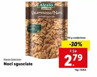 Lidl Noci sgusciate alesto selection 200g offerta