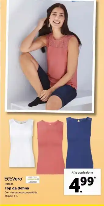 Lidl Top da donna esmara offerta