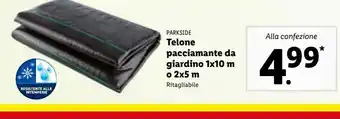 Lidl Telone pacciamante da giardino 1x10 m o 2x5 m  parkside offerta