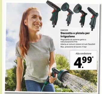 Lidl Parkside doccetta o pistola per irrigazione offerta