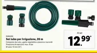 Lidl Parkside set tubo per irrigazione 20 m offerta