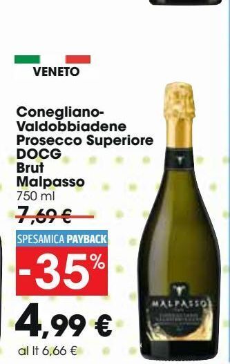 Carrefour Iper Conegliano-valdobbiadene prosecco superiore docg brut malpasso offerta