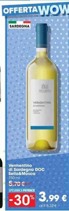 Vermentino di sardegna doc sella & mosca