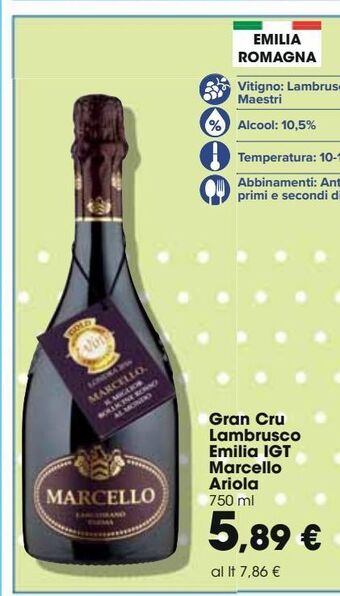 Gran cru lambrusco emilia igt marcello ariola