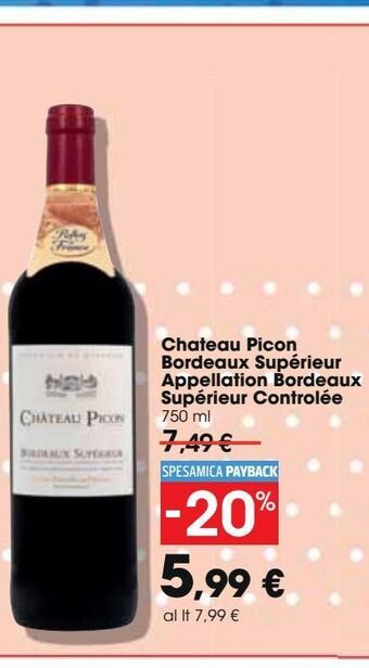 Chateau picon bordeaux supèrieur appellation bordeaux supèrieur controlèe